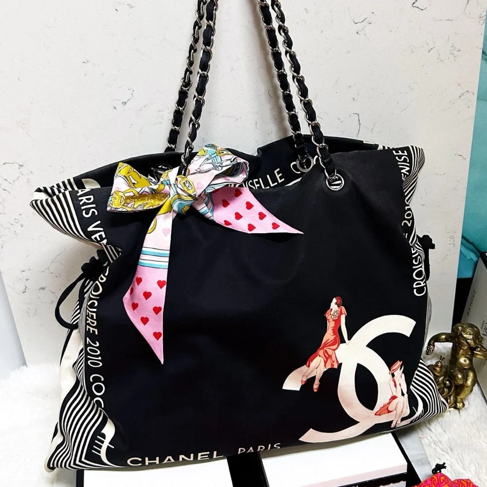 Authentic Chanel Limited Edition Cruise 10’ Paris-Venice Cruise Bon Bon Tote Bag